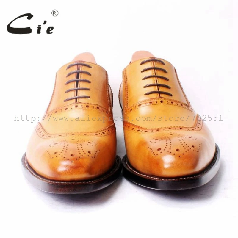 Мужские туфли оксфорды cie коричневые ручной работы из телячьей кожи|custom color|custom