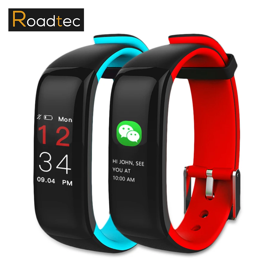 Roadtec P1 плюс SmartBand Смарт Браслет Спорт сердечного ритма Фитнес трекер часы для IOS