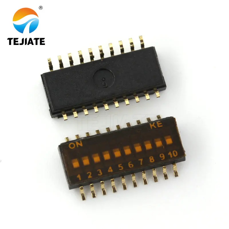 5 шт. Скользящий тип SMT переключатель SMD DIP 1 27 мм Шаг 2 ряда 4 контакта положения/8 Pin