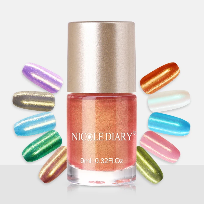 NICOLE DIARY 9ml Water Based Nail Polish Pearl Art varnish Varnish 10 Colors | Красота и здоровье