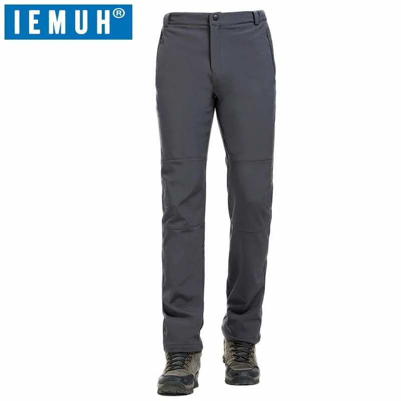 IEMUH брендовые зимние мужские походные брюки уличные флисовые спортивные
