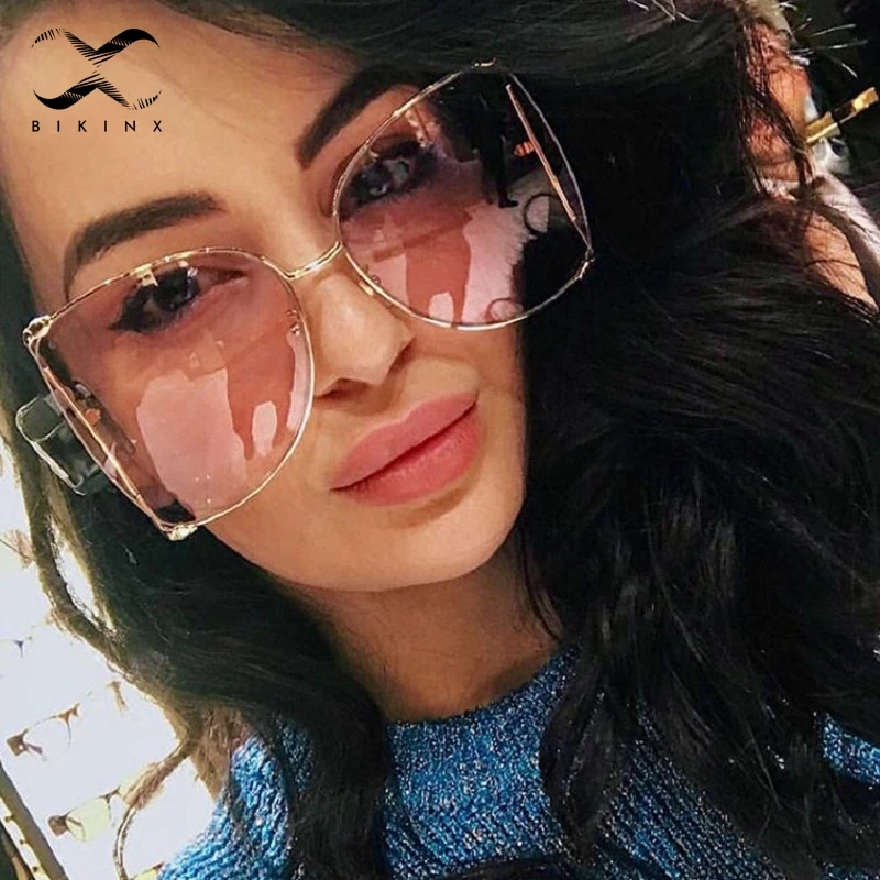 Bikinx жемчужина бабочка Квадратные Солнцезащитные очки для женщин модные 2019