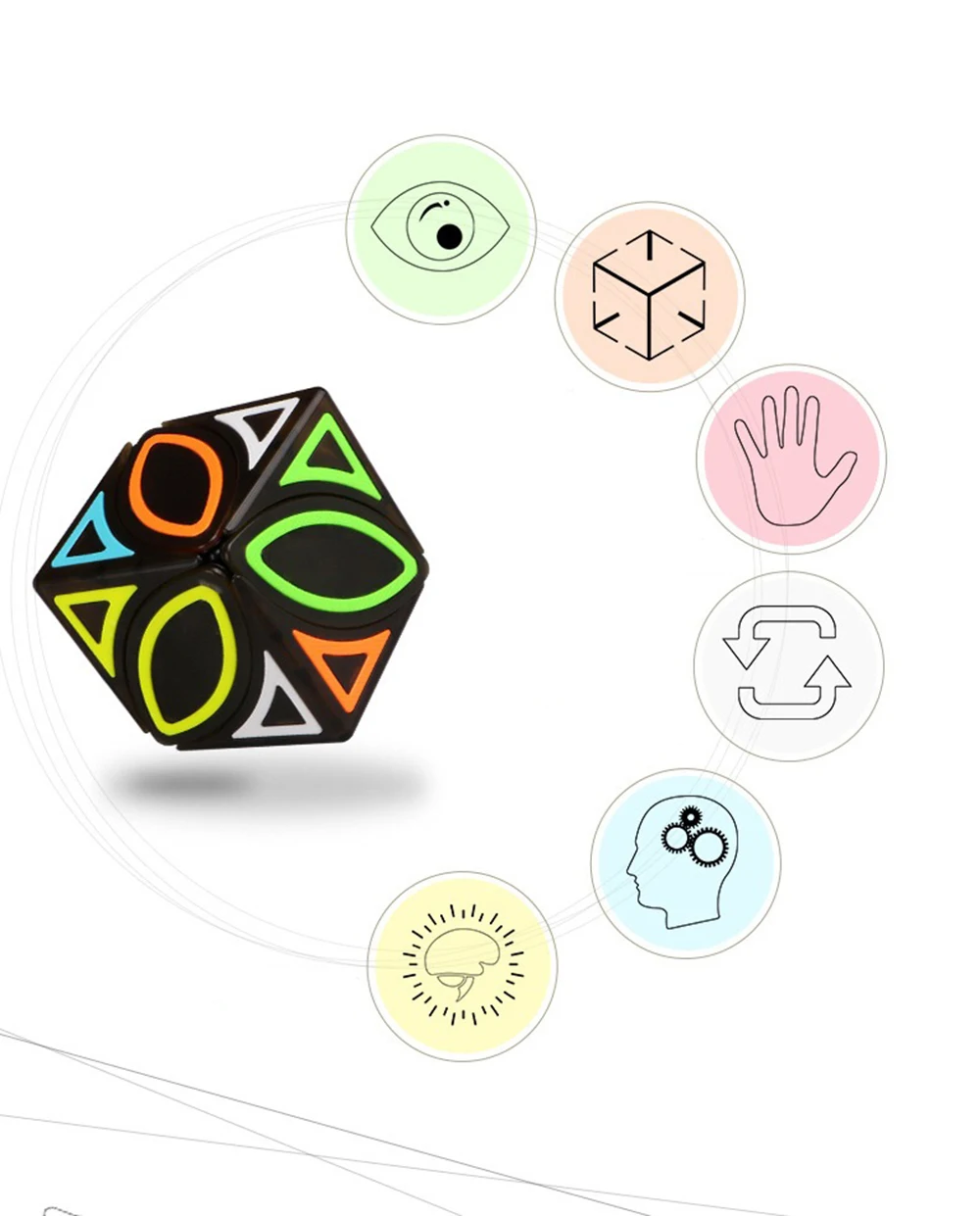 Новое поступление Qiyi головоломка Ivy Cube твист кубики Развивающие игрушки для детей в форме листа в форме линии головоломки странные-shape форме, благодаря чему создается ощущение невесомости с магическим кубом, косой куб
