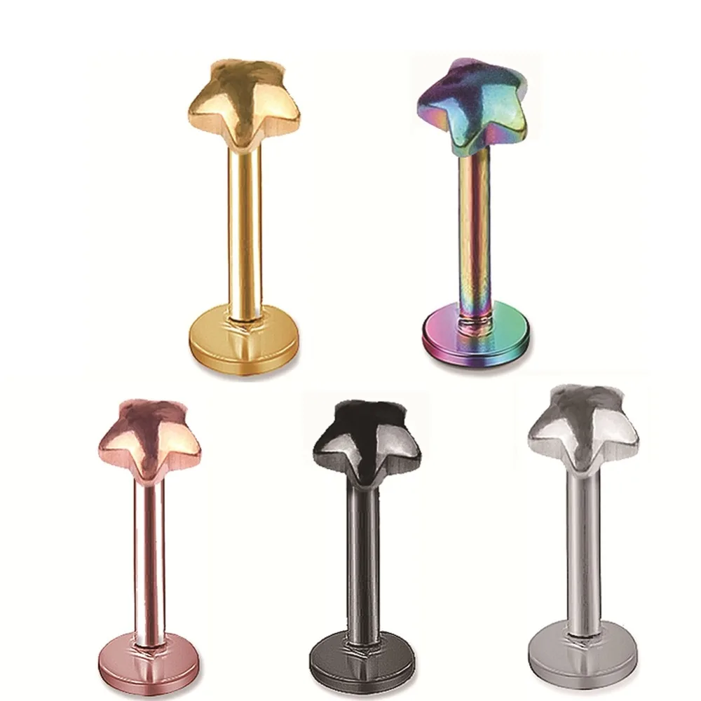 Серьги гвоздики из нержавеющей стали для пирсинга губ ювелирные изделия прокола