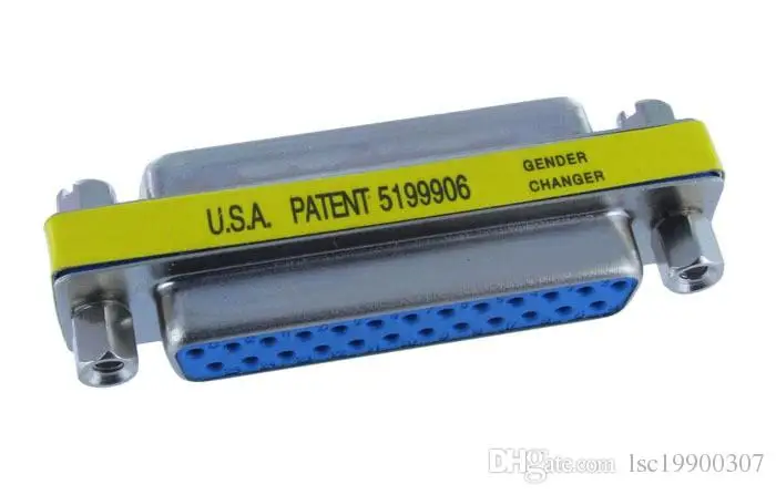 Переходник DB25 Мама-мама мини-переходник преобразователь адаптера разъем