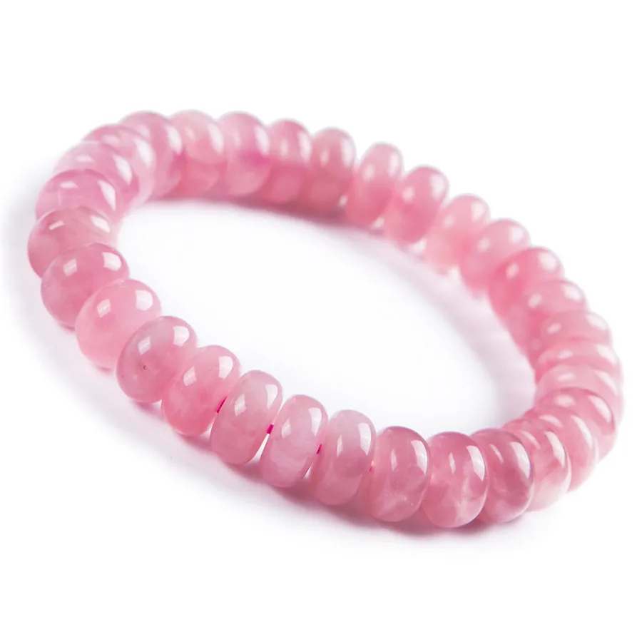 

Natural Pink Rose Crystal Madagascar Marquise Beads Bracelet 11mm AAA
