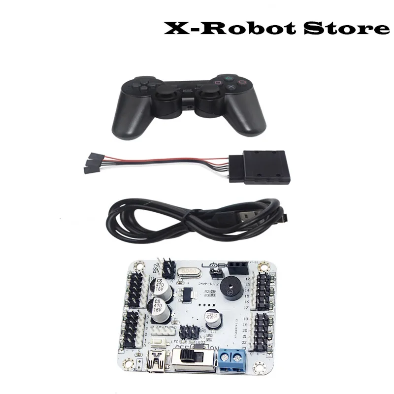 DIY 24 CH робот серводвигатель с PS2 беспроводной контроллер контрольная плата защита