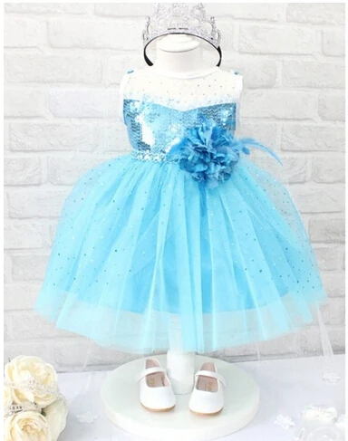 1 шт./1 партия Платья для девочек одежда детей летнее платье Принцесса Анна