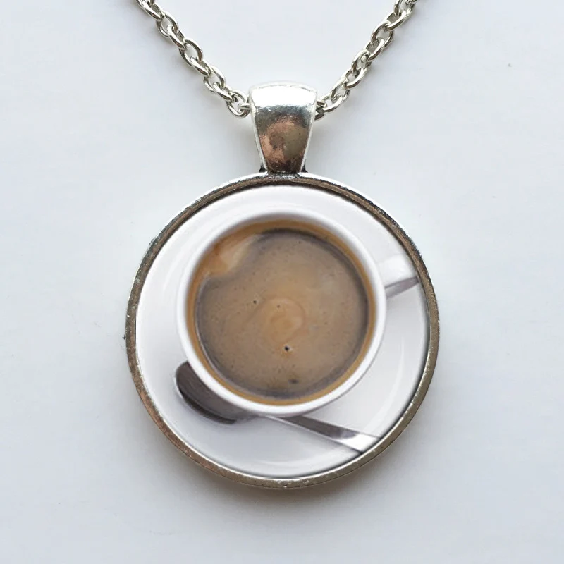 Кулон Любителя кофе Lover Подарок Коричневый и белый цвет ювелирные изделия
