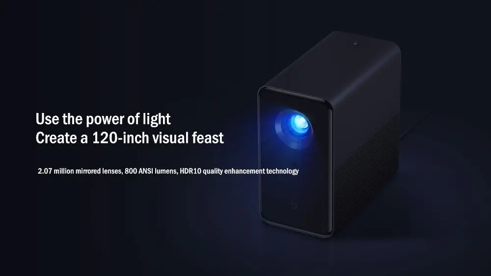 Проектор Xiao mi jia, 120 дюймов, mi Projection tv, 1080 P, 4 K, английский интерфейс, беспроводное подключение, Поддержка Dolby DTS-HD, 3D