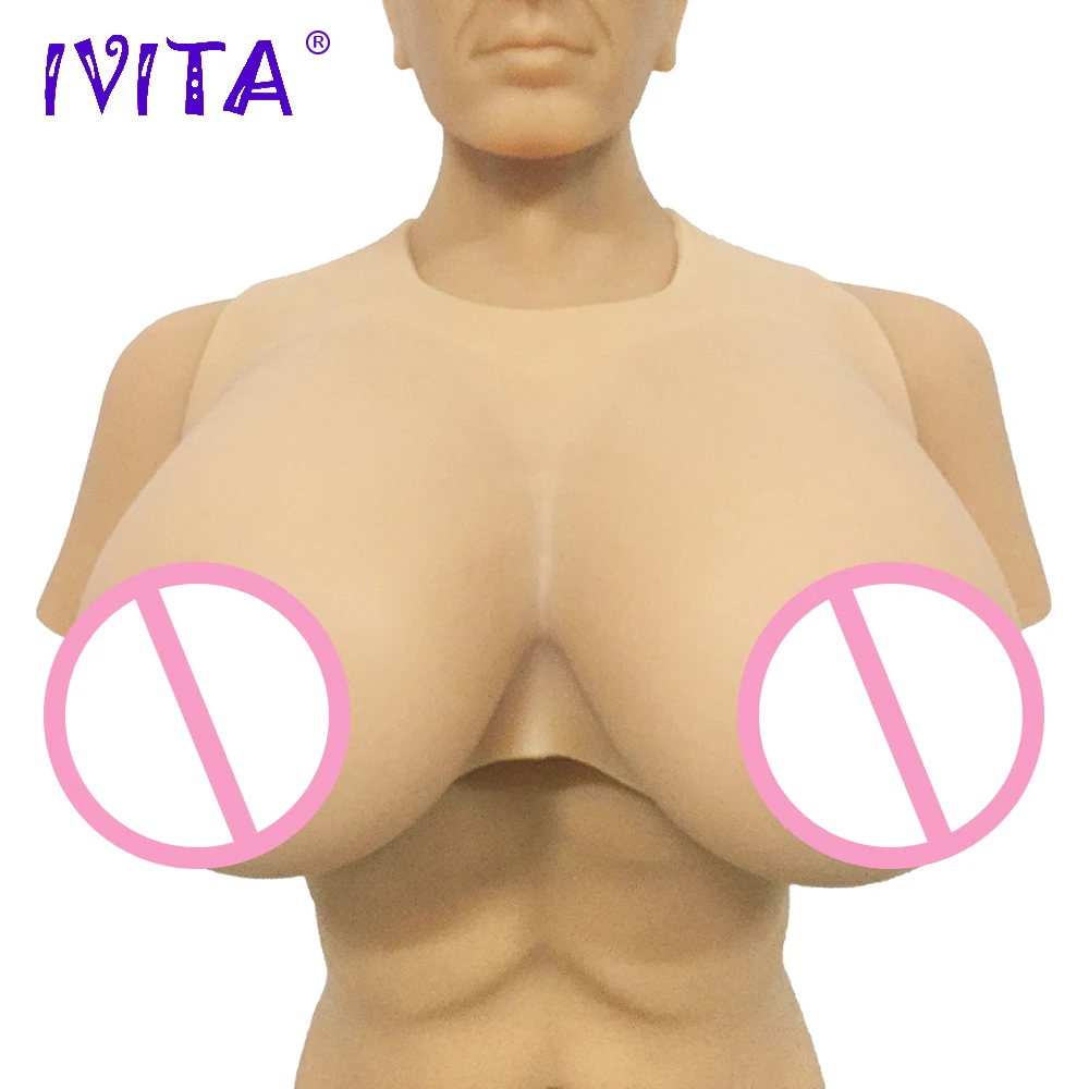 Искусственная грудь IVITA 5300 г реалистичные силиконовые формы груди для