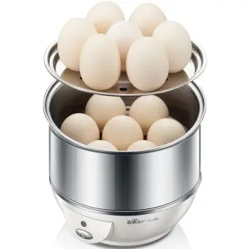 Медведь 220В медведь яичные котлы бытовые из нержавеющей стали паровой чаша