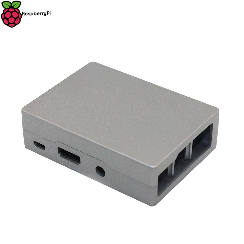Блестящий алюминиевый чехол RPI 3 Модель B + Серебряный металлический корпус