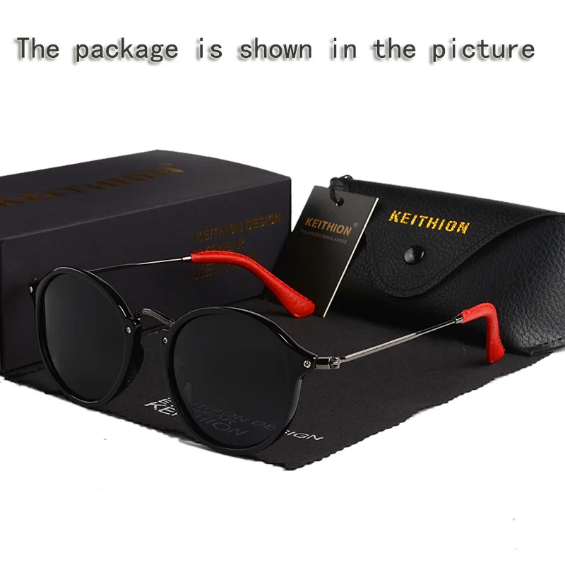 

KEITHION Brand Retro Classic Vintage Round Polarized Sunglasses Men Sun Glasses Women Eyewear Driving UV400