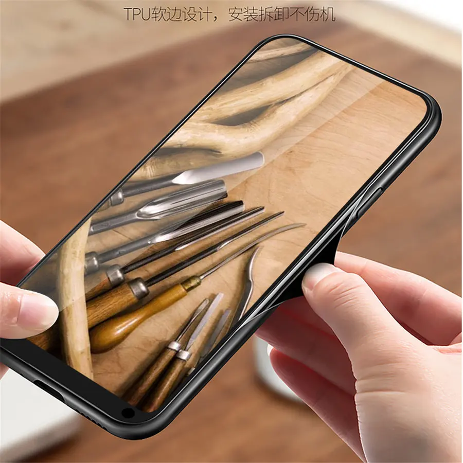 Уникальный чехол для Xiaomi Mi 8 оригинальная тонкая бамбуковая деревянная Задняя