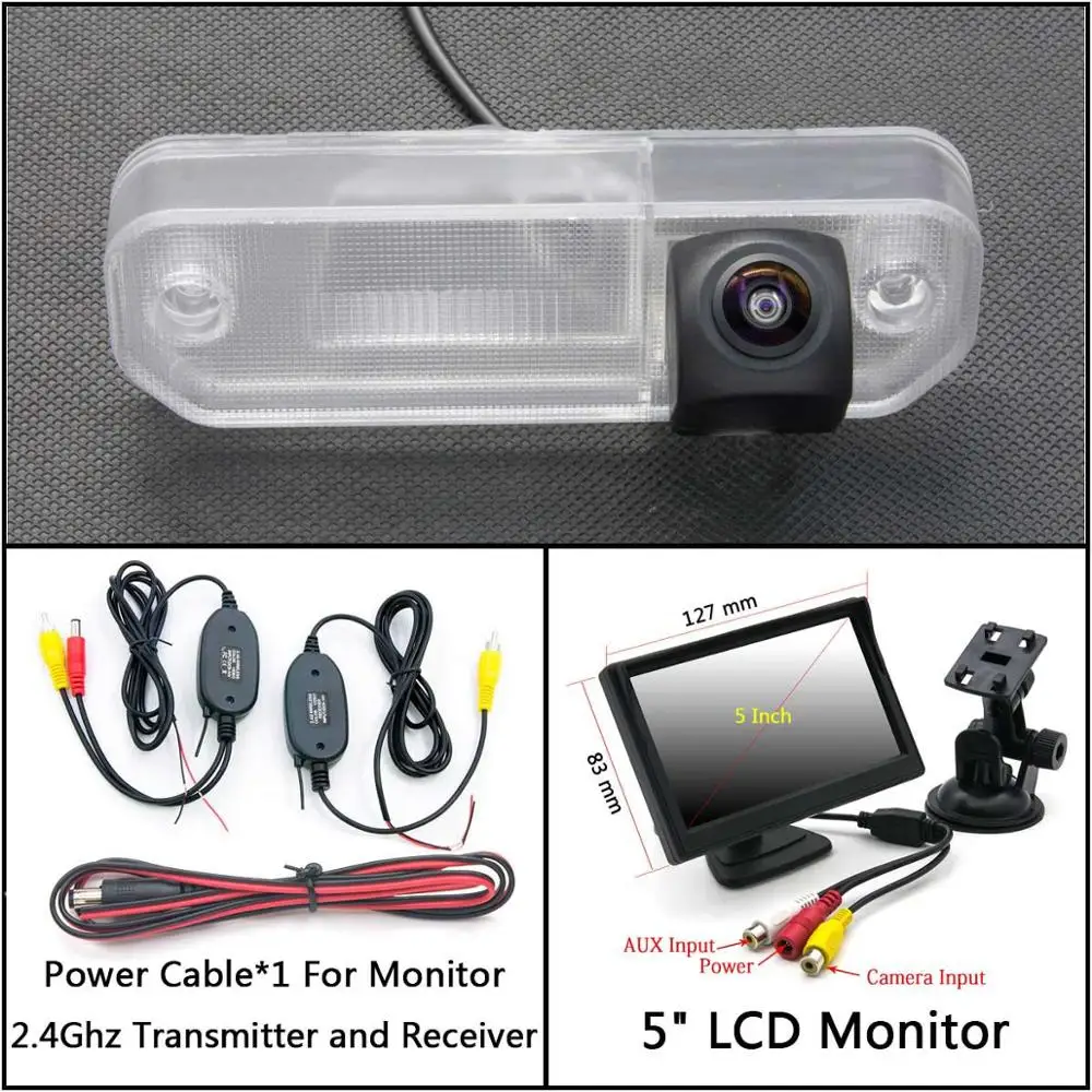C Wireless 5inch LCD 175 градусов HD камера заднего вида для hyundai Sonata 4th Facelift EF Sonata Viv Sonata Prima XG350 автомобильный монитор - Название цвета: C Wireless 5inch LCD
