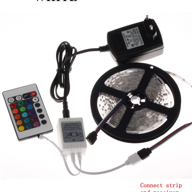 RGB Светодиодная лента 2835 3528 SMD гибкая светодиодная 60 светодиодов/м 5 м 12 В