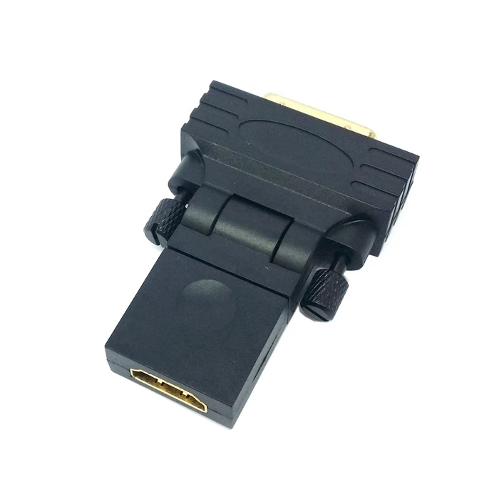 1080p DVI папа к HDMI Женский 360 градусов вращающийся Поворотный адаптер для HDTV