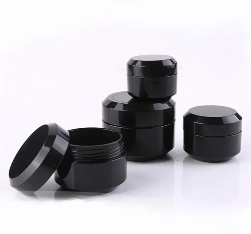 12 x 5g 1 30 г черные двойные пластиковые круглые баночки для крема банка контейнер