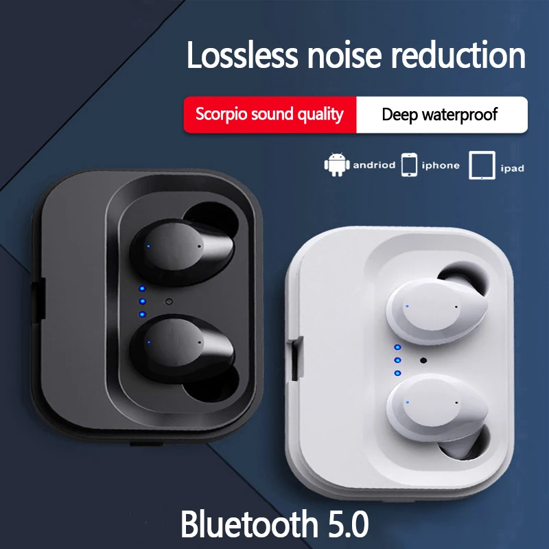 OriginalI23 гарнитура 5,0 Спортивные Беспроводные наушники невидимая bluetooth-гарнитура с микрофоном для звонков