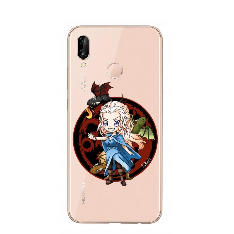 TPU Игра престолов Daenerys Dragon Jon Snow tyrion lannister мягкий чехол для huawei P20 Pro mate 20 Pro P30 Lite P20 P8 Lite P30Pro - Color: TPU