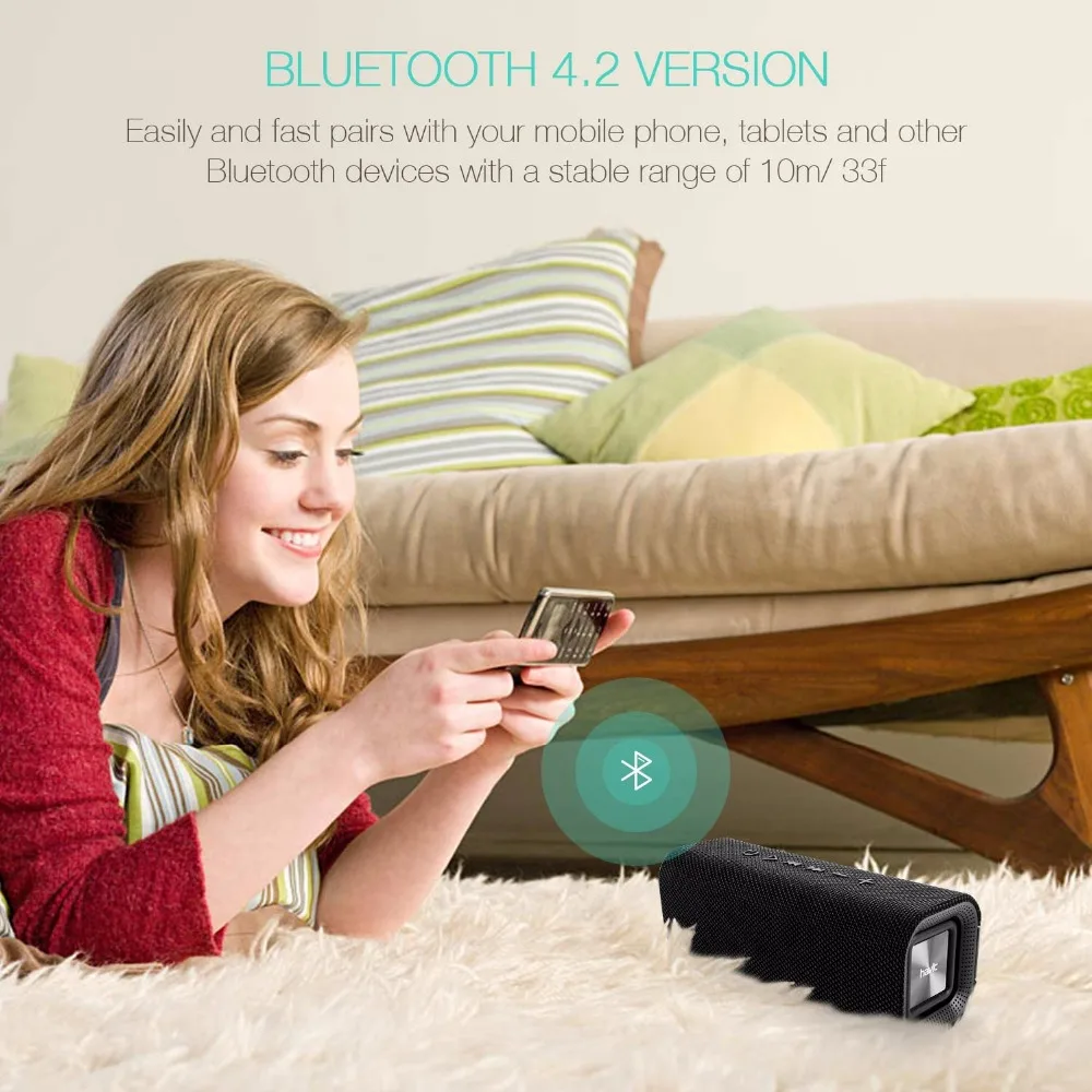 HAVIT портативный Bluetooth динамик наружный сабвуфер стерео громкий динамик беспроводной динамик с микрофоном Микрофон SD карта AUX M16