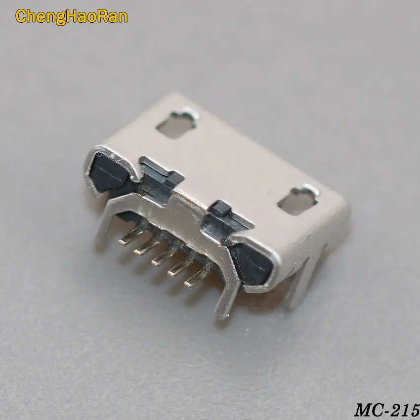 ChengHaoRan 20 шт. Micro USB 5pin без бокового рога быка гнездо usb плоский рот четыре с