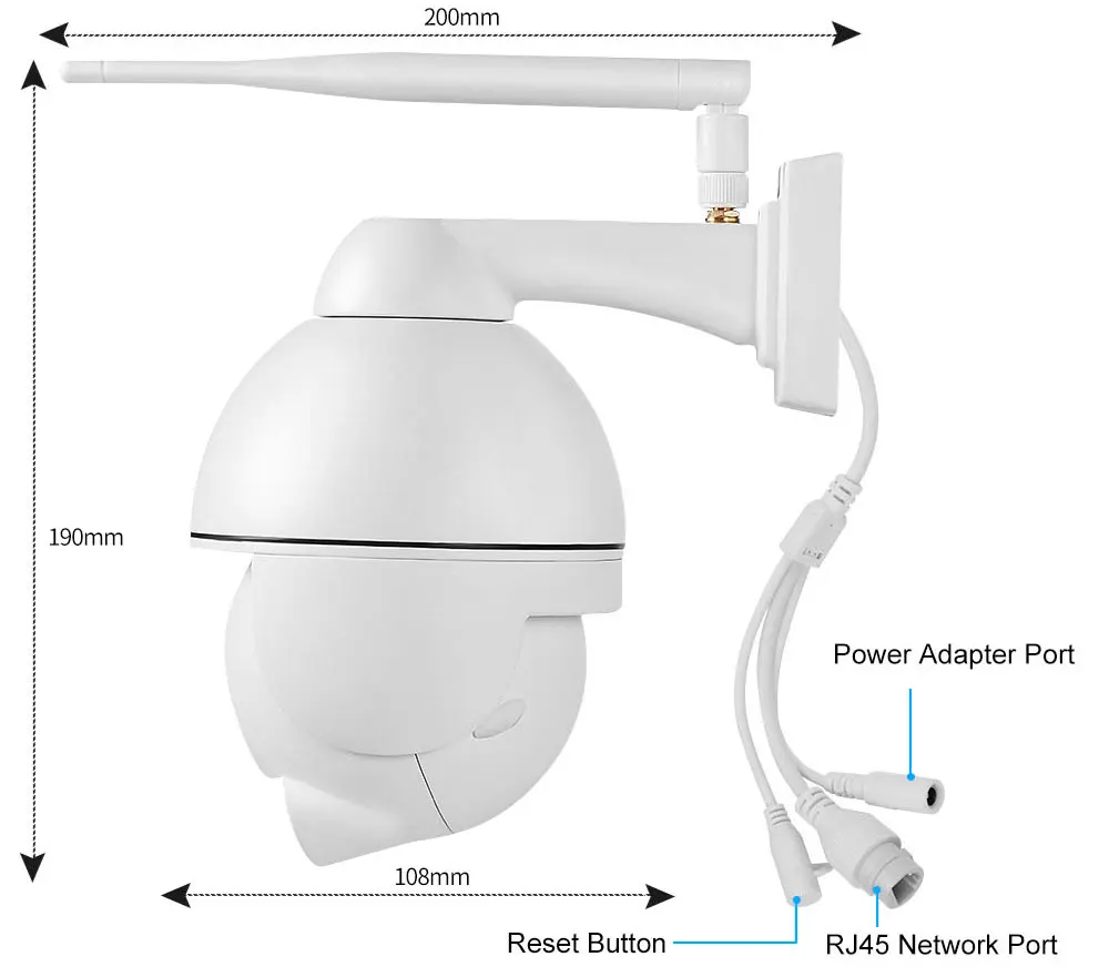 Wanscam 1080P Wifi IP Камера PTZ 2.0MP Wifi беспроводная видео CCTV камера наблюдения дверной звонок Открытый водонепроницаемый ИК 50 м 4X зум