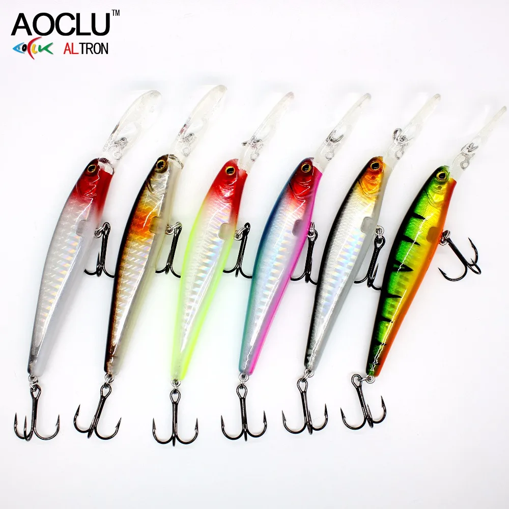 AOCLU новые приманки 6 шт./лот воблеры 90 мм 13 г твердая приманка Minnow рыболовная