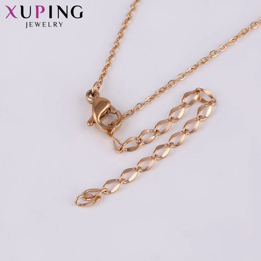 Xuping модное ожерелье для пары покрытое розовым золотом ювелирные изделия женщин