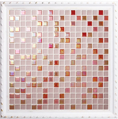 В наличии 3 цвета синяя розовая бежевая Мозаика из нержавеющей стали блестящая