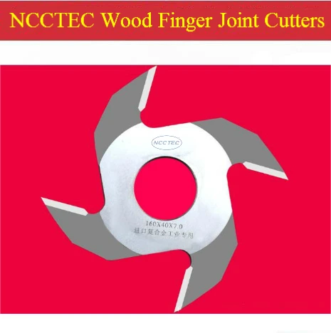 6.4'' 160mm NCCTEC carbide wood splicing cutting blades NWJ16094 | 160*4T*9*40*40 mm wooden finger joint cutter FREE shipping
