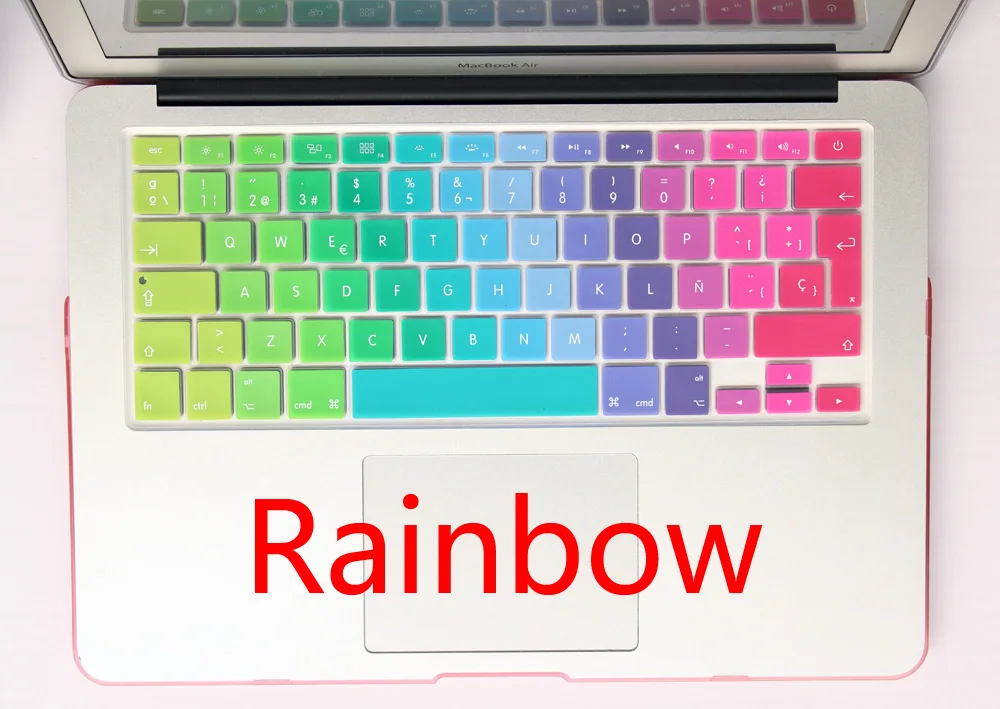 1 шт. чехол с испанской клавиатурой для Macbook Air 13 дюймов силиконовая черная