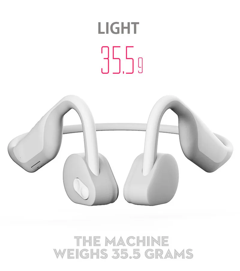 New Technology Bone Conduction Headset Wireless Bluetooth Headphones Waterproof Lightweight Wireless Earphones For iPhone X
