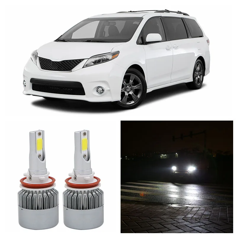 Edislight 72 Вт 7600LM светодиодные фары комплект белый Автомобильный свет лампы ближнего света для 2011 2012 2013 2014 2015 2016