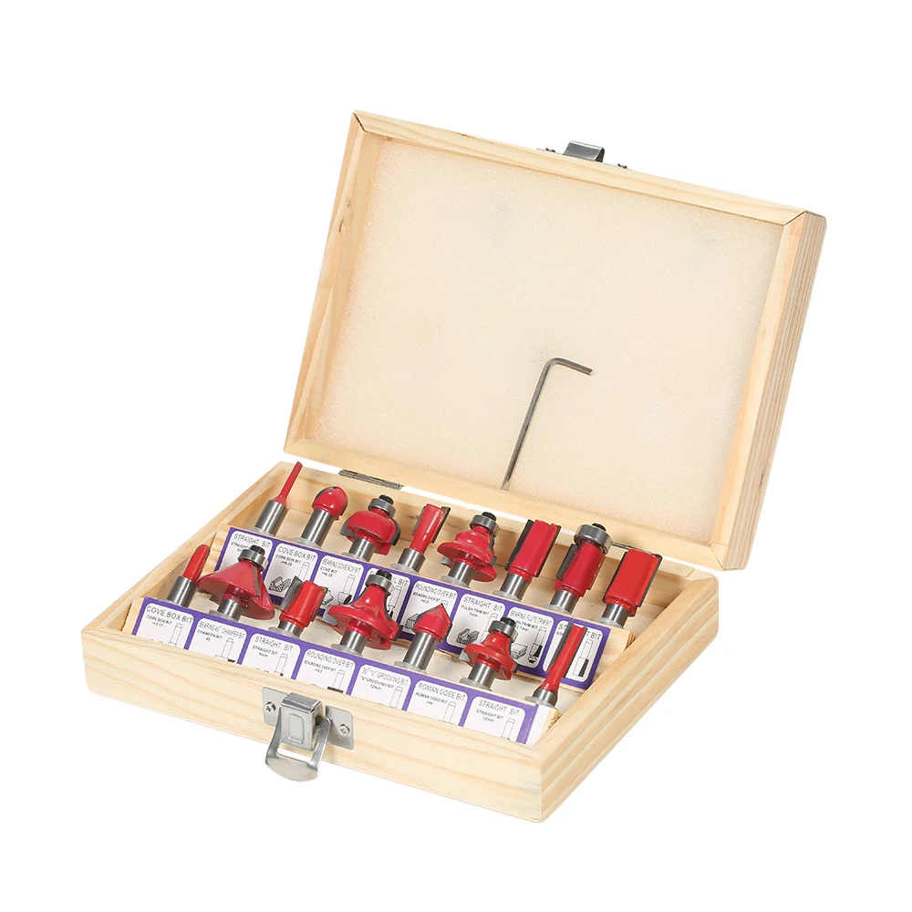 Набор фрез по дереву комплект из 15 с ЧПУ для резьбы пола и гравировки|Фреза| |