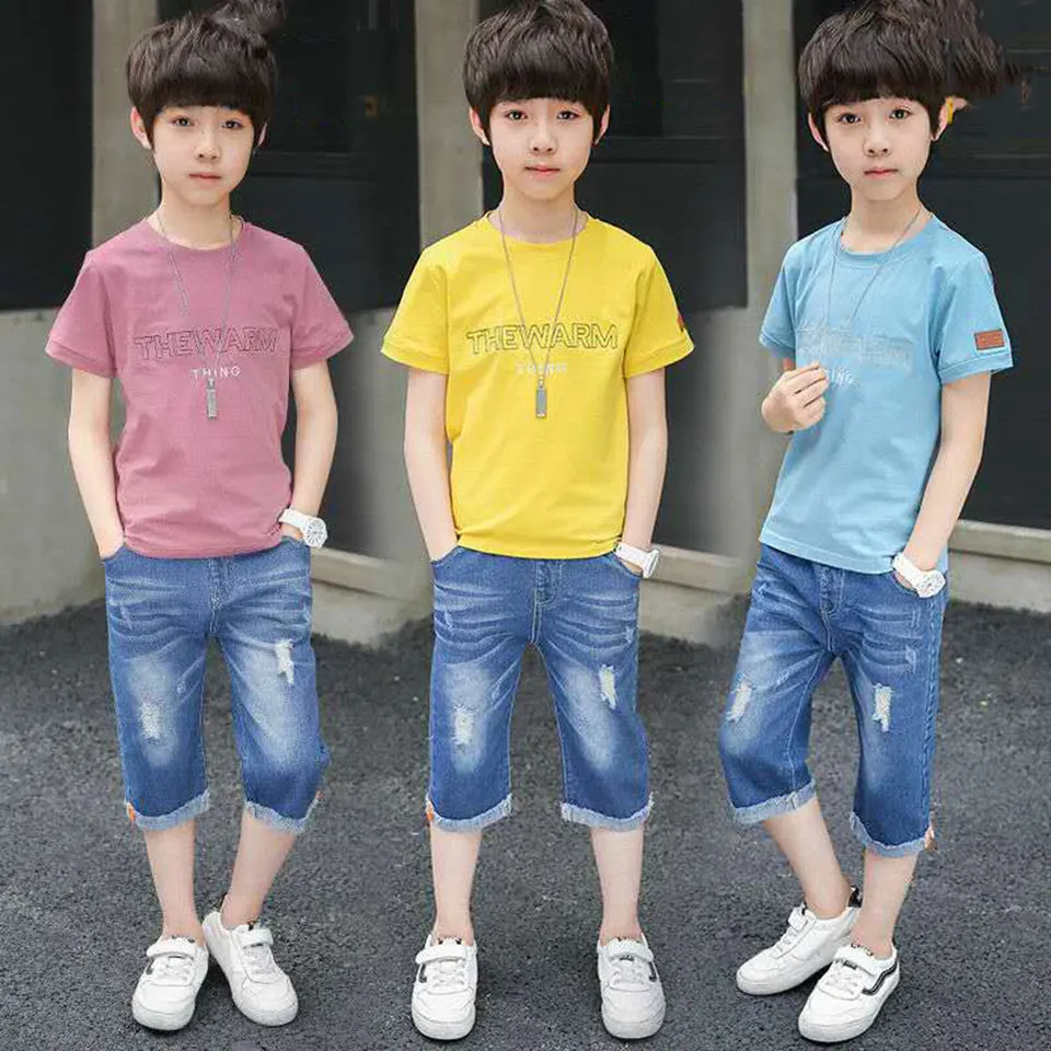 Лидер продаж летние костюмы из 2 предметов комплект одежды для маленьких