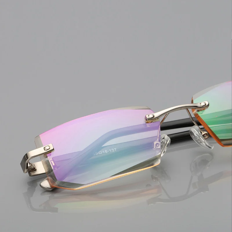 Новинка 2017 коричневые безободковые очки для чтения мужчин и женщин безрамочные