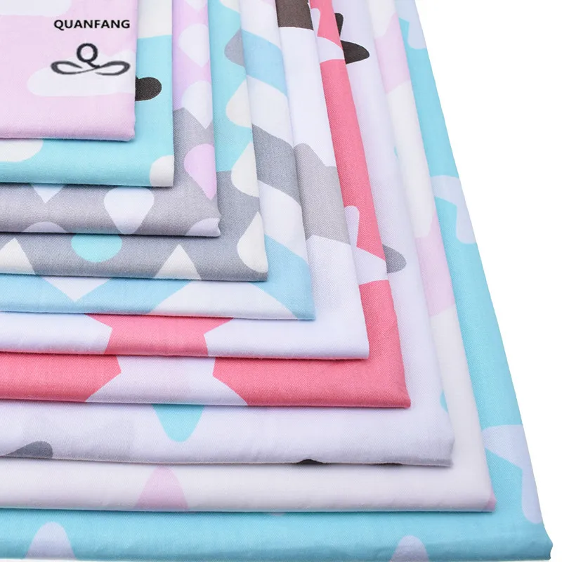 Хлопковая ткань 100% саржа с принтом для шитья кукол детское постельное белье