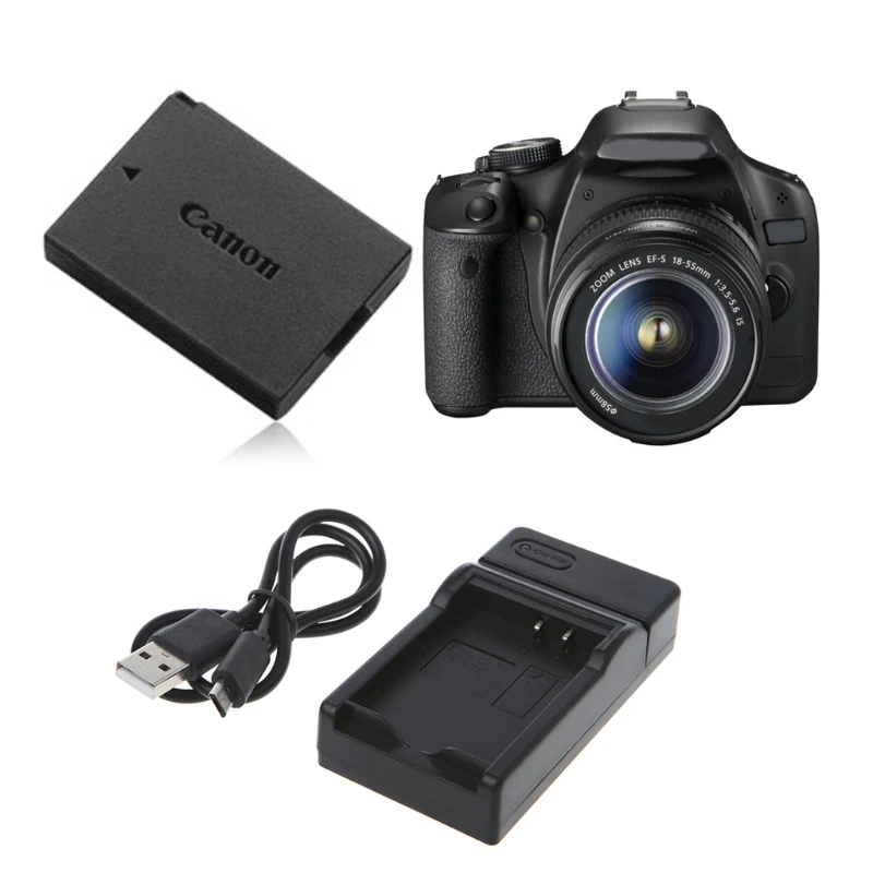Новое зарядное устройство для аккумуляторов Canon LP E10 EOS1100D E0S1200D Kiss X50 Rebel T3 Portable