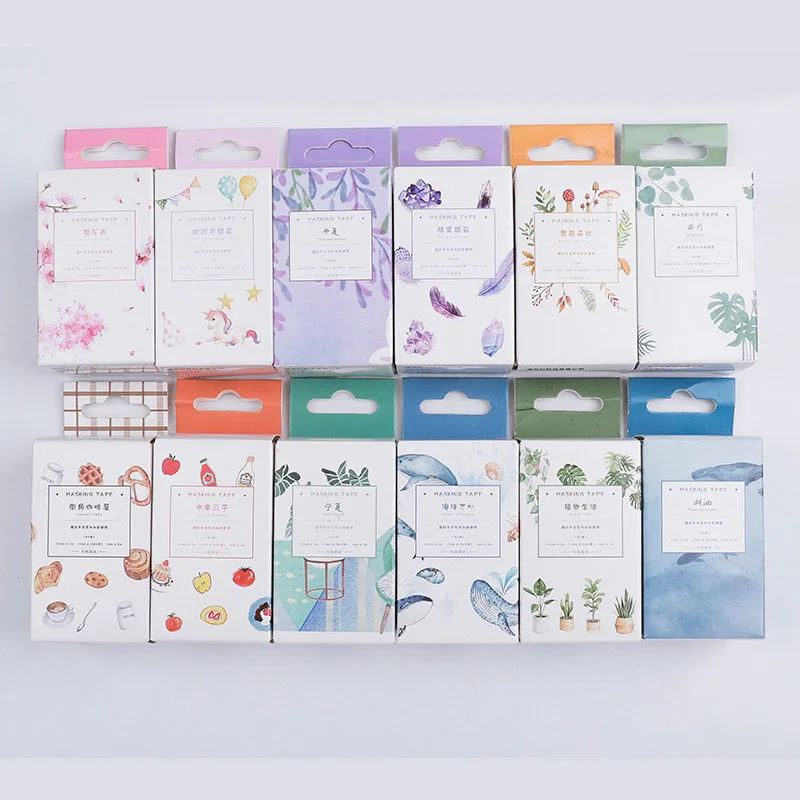 4 рулона японская канцелярская Живопись Стиль васи лента Маскировка