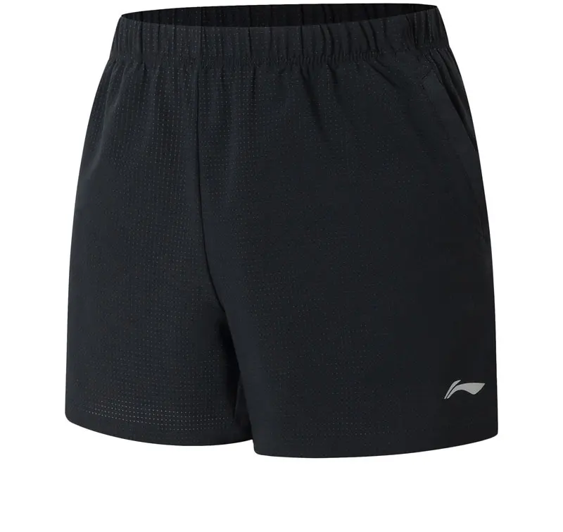 Li-Ning, мужские спортивные шорты для бега, Стандартная посадка, 87% нейлон, 13% спандекс, сетчатая подкладка, дышащие спортивные шорты, нижняя часть AKSP107 MKD1644