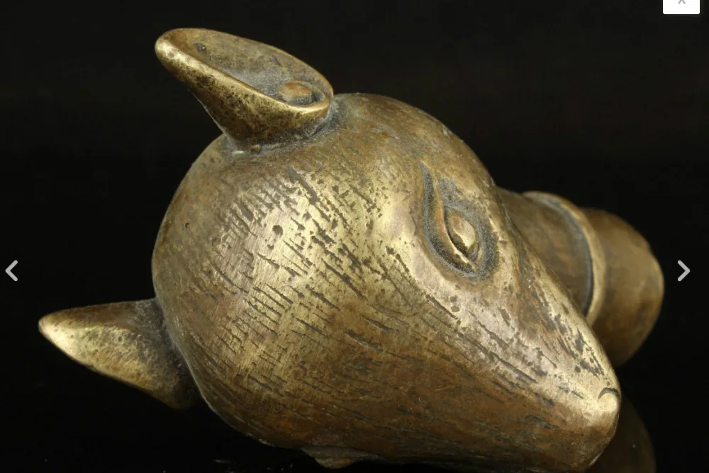 62810*&lt&lt+++Handwork 12 Bronze Animal Carvings Mouse Statue Cane Head Walking Stick | Дом и сад