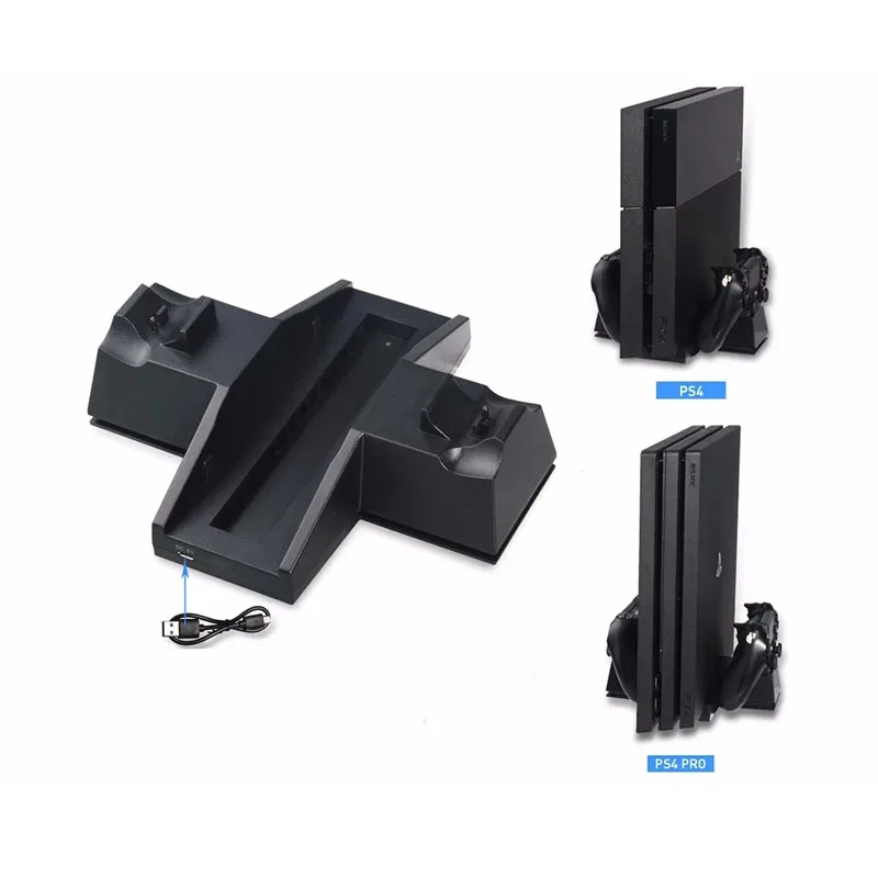 Вертикальная подставка для консоли Sony Playstation 4 PS4 / Pro охлаждающий вентилятор с