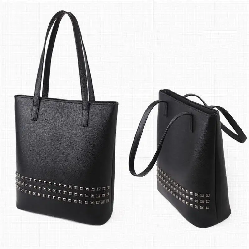 2017 Для женщин кожа Заклёпки сумка большие сумки на ремне Курьерские Сумки