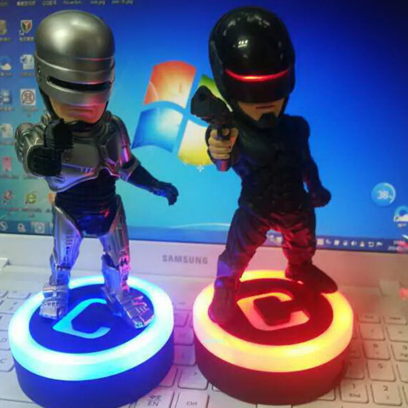 RoboCop Alex Murphy Q версия со светодиодной подсветкой фигурка Коллекционная модель