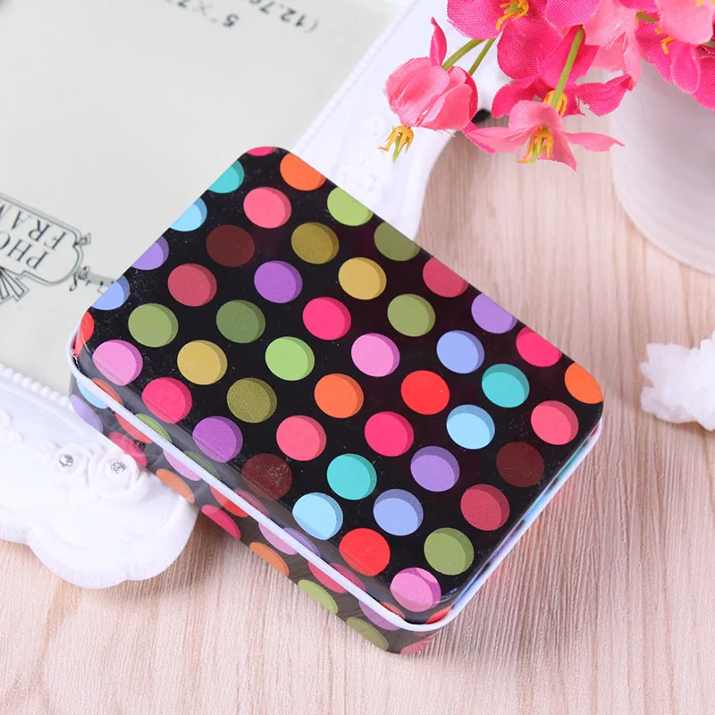 07 Мода 1 шт. Красочные мультфильм Мини Кнопка хранения шпилька бусины железный ящик наушники Детские принадлежности для хранения инструментов - Цвет: 07