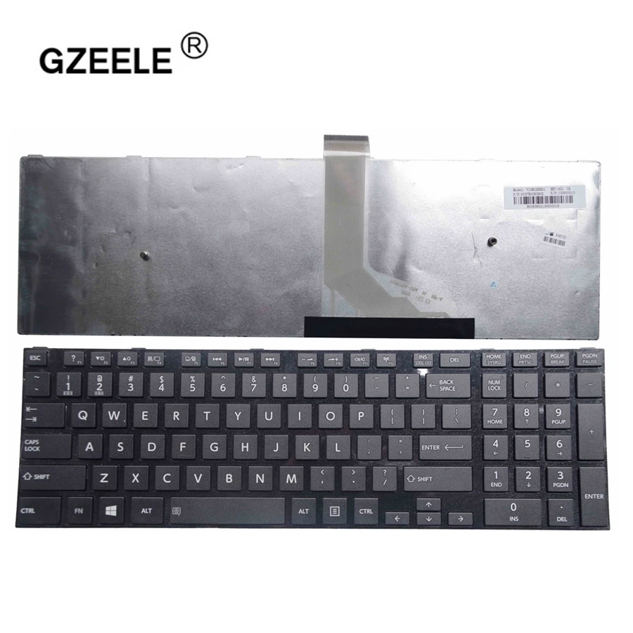 

GZEELE English Keyboard for Toshiba Satellite C50 C50D C50-A C50-A506 C50D-A C55 C55T C55D C55-A C55D-A US with frame black