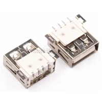 10pcs usb type a standard port female solder jacks connector pcb socket usb a type smt 4pin