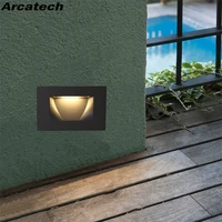 3w led footlight embedded corner lamp outdoor step stair lights for square hotel stairs step foyer wall corner lights nr 07